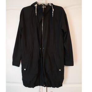 Abercrombie & Fitch Weatherproof Black Windbreaker Hooded Jacket M Water Res.